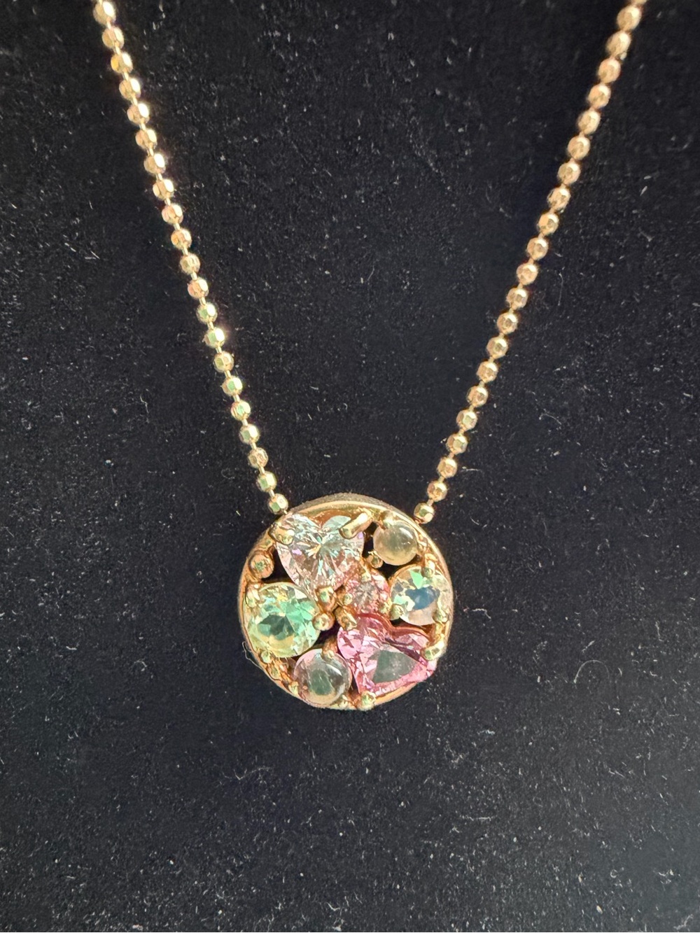 Vintage Courreges Gold Plated Silver Multicolor Necklace & Earring Set